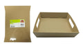 Medium Brown Kraft Hamper Tray with Handles - 22.5CM x 22.5CM x 6CM