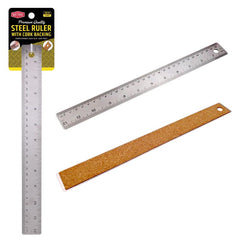 31CM Steel Ruler With Cork Backing (D)