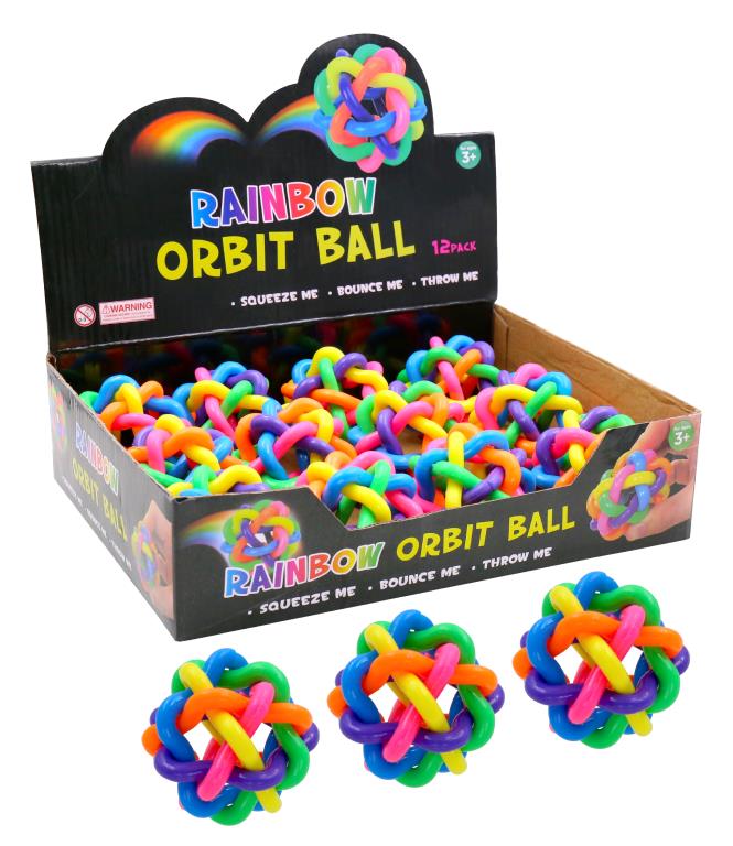 Neon Rainbow Orbit Ball - Display Box Packaging