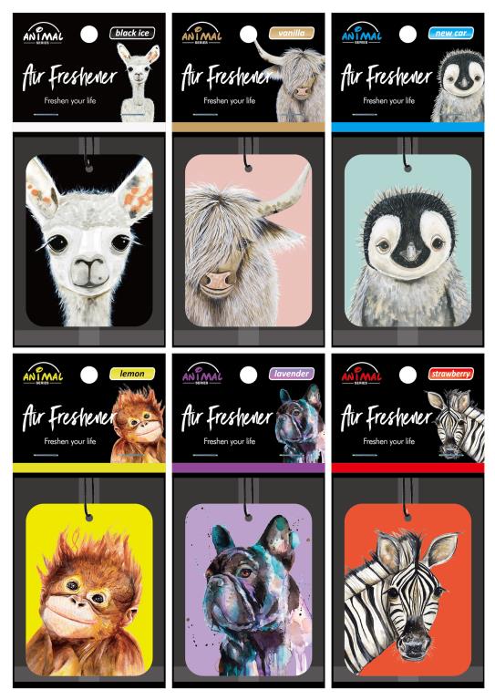 Hanging Car Air Freshener - Animals Series