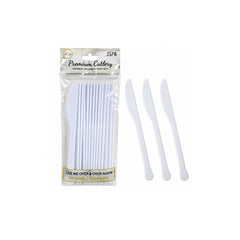 15PK Premium Re-Usable Plastic Party Knives