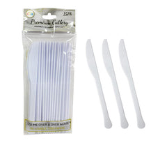 15PK Premium Re-Usable Plastic Party Knives