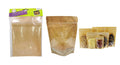 6PK Resealable Kraft Paper Bags with Full Window - 16CM x 22CM