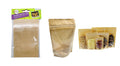 8PK Resealable Kraft Paper Bags with Full Window - 10CM x 15CM