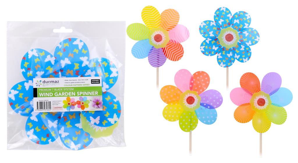 Garden Spinners - Jumbo Colour Patterned Flower Series