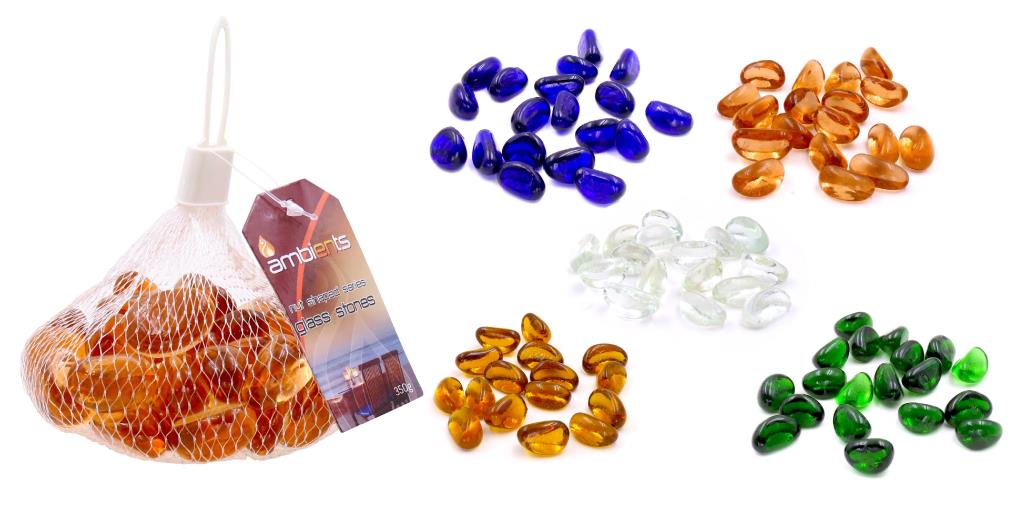 Nut Shaped Series Glass Stones(Assorted Colours)-350G