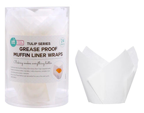 24PK Tulip Series Grease Proof Muffin Liner Wraps