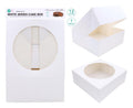 White Cardboard Cake Box With Window Face - 12" x 12" x 6"