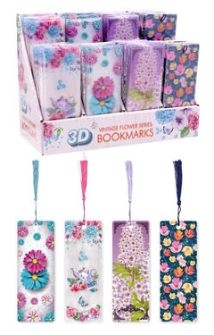 3D Bookmarks-Vintage Flower Series - Display Box