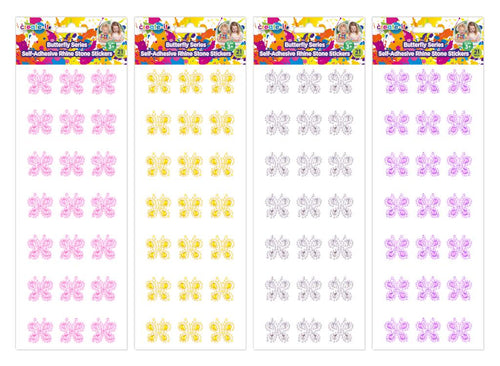 25PK Diamond Butterfly Stickers (D)