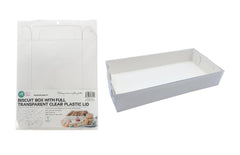 Biscuit Box with Window Lid - 25.5CM x 17.5CM x 5CM