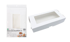 2PK Biscuit Box with Window Lid - 22.5CM x 11.5CM x 4CM
