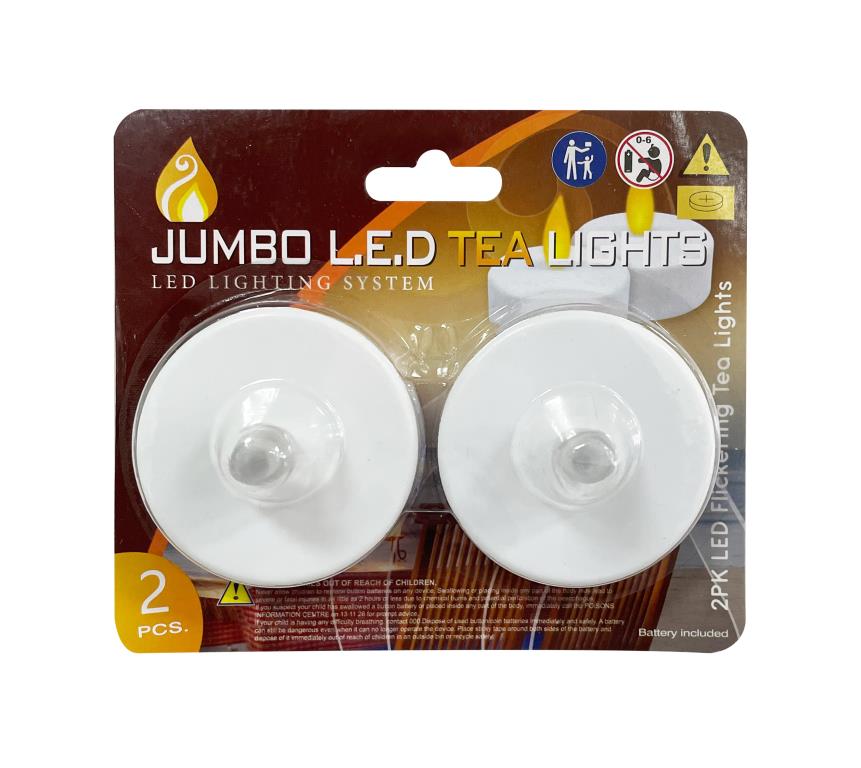 2PK Jumbo L.E.D Tealights