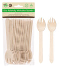 ECO Wooden Cutlery - Sporks -12PK