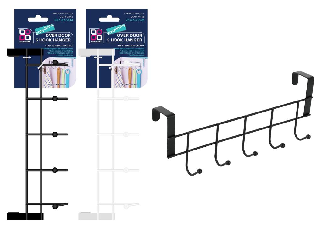 Over Door 5 Hook Hanger -Small Series
