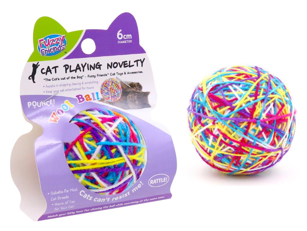 Cat Playing Novelty Wool Ball - 5CM