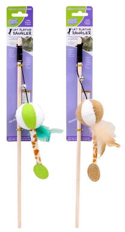 Cat Playing Dangler - Wooden Series - 40CM