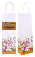 Craft Gift Bags - Heritage Floral Series - 35CM x 11.5CM x 8CM - 3PK (D)
