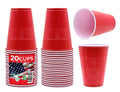 Red USA Style Plastic Cups (9OZ) 265ML-20PK