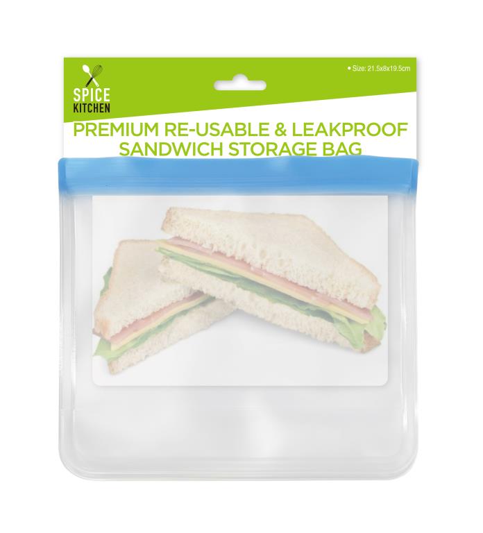 Re-Usable Rezip Leakproof Lunch Bag - 21.5CM x 8CM x 19.5CM (D)
