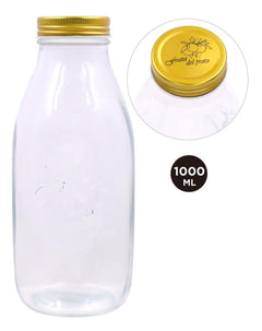 Glass Screw Top Bottle - Gold Series-1000ML