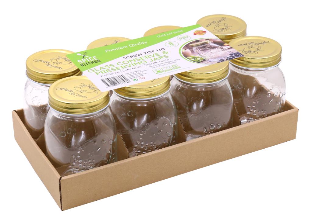Preserving/Conserve Jars -550ML (8PK Value Pack)