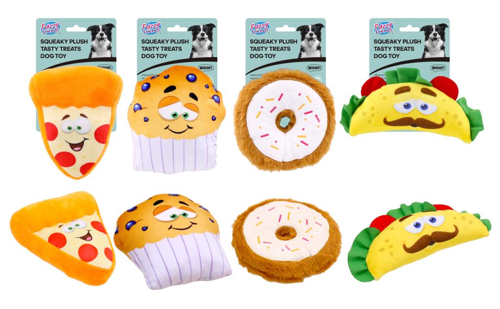 Squeaky Plush Tasty Treats Series Dog Toy