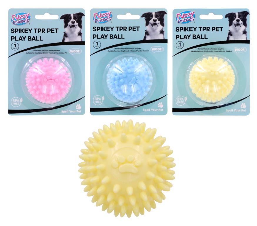 Spikey TPR Ball Pet Play Toy - 6.5CM Series