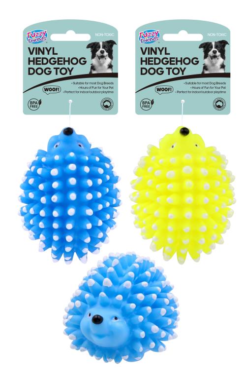 Squeaky Vinyl Colourful Hedge Hog Series Pet Toy