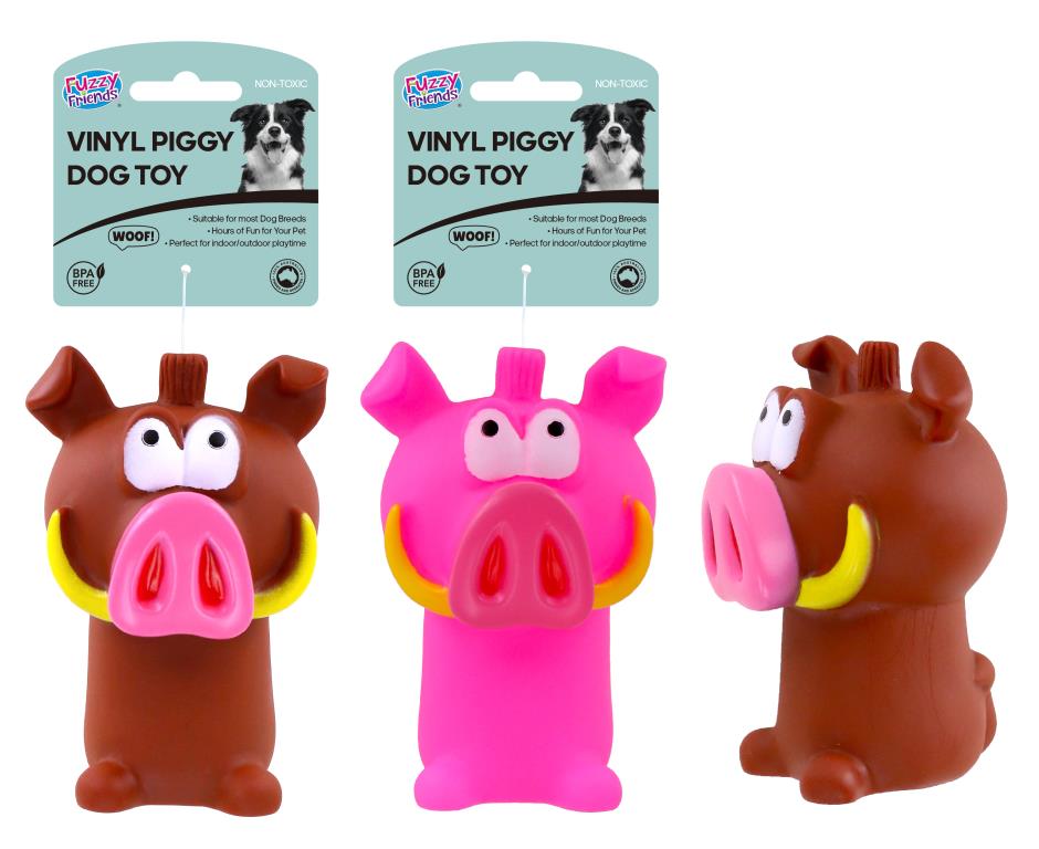 Squeaky Vinyl Colourful Piggy Series Pet Toy