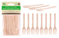 ECO Wooden Cutlery - Mini Forks- 30PK