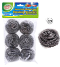6PK Stainless Steel Cleaning Scourers
