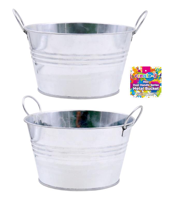 Mini Metal Dual Handle Bucket - 12.3CM X 9.2CM X 7CM