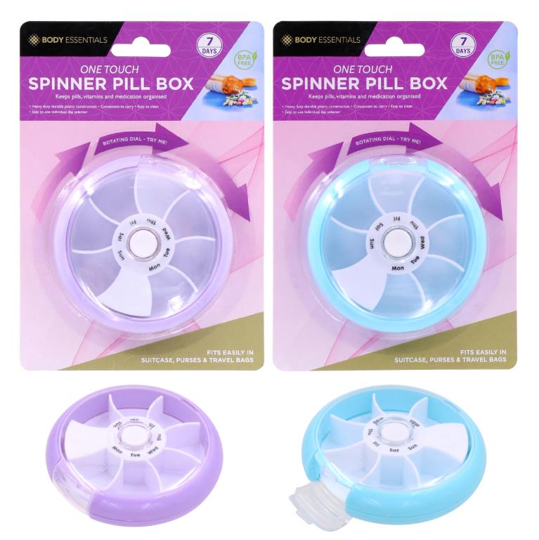 7 Day One Touch Spinner Pill Box