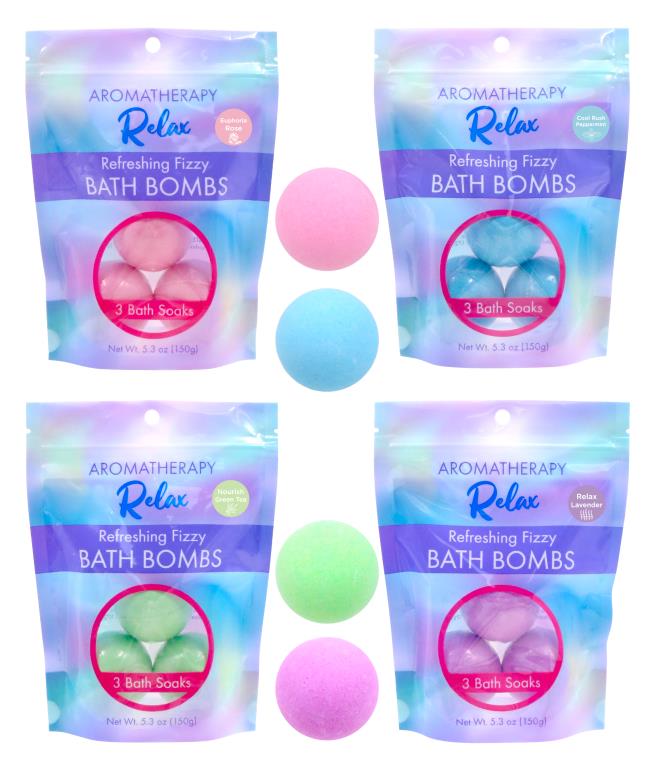 3PK Aromatherapy Bath Bombs-50G