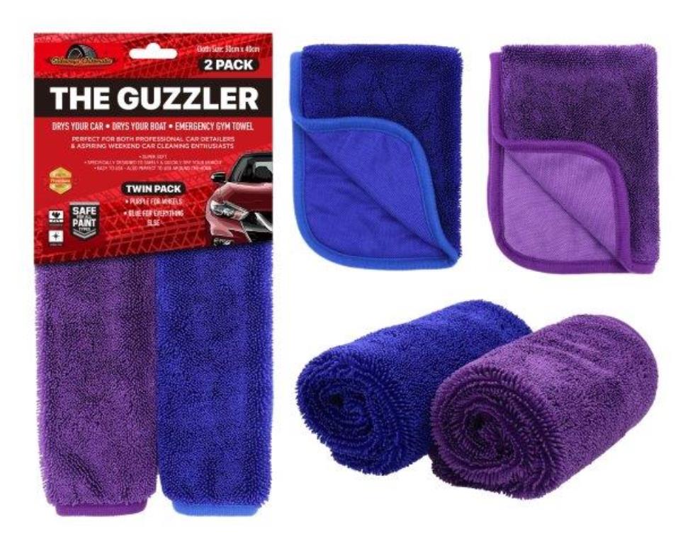 2PK Premium "THE GUZLER" Super Absorbent Car Drying Towel -  30CM x 40CM