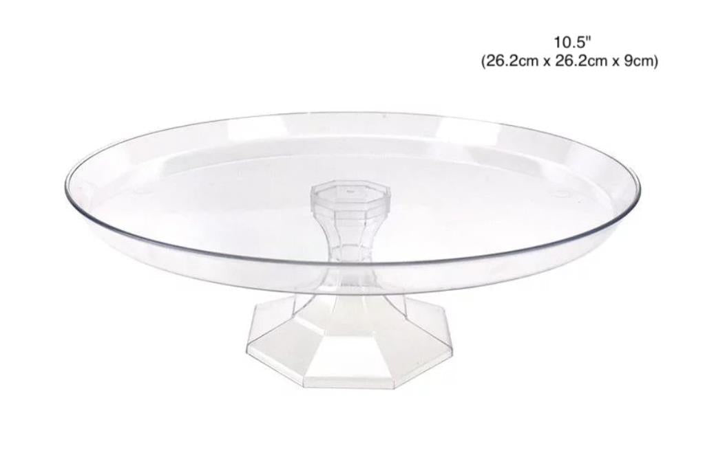 Small Series Clear Acrylic Plastic Cake/Desert Stand - 10.5"