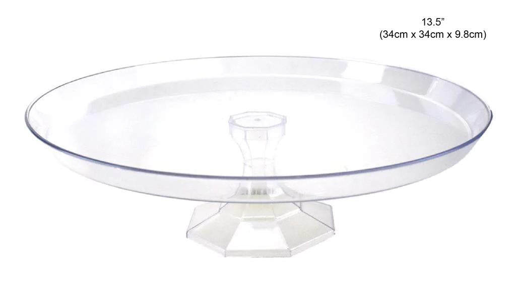 Small Series Clear Acrylic Plastic Cake/Desert Stand - 13"