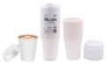 15PK (235ML) Paper Coffee Cups W/Lids