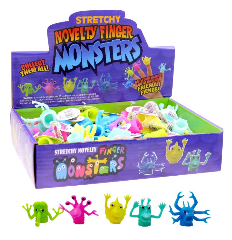Stretchy Novelty Finger Monsters -Display Box Series