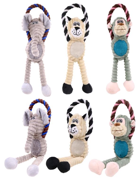 Jumbo Plush Rope Animal Pet Toys