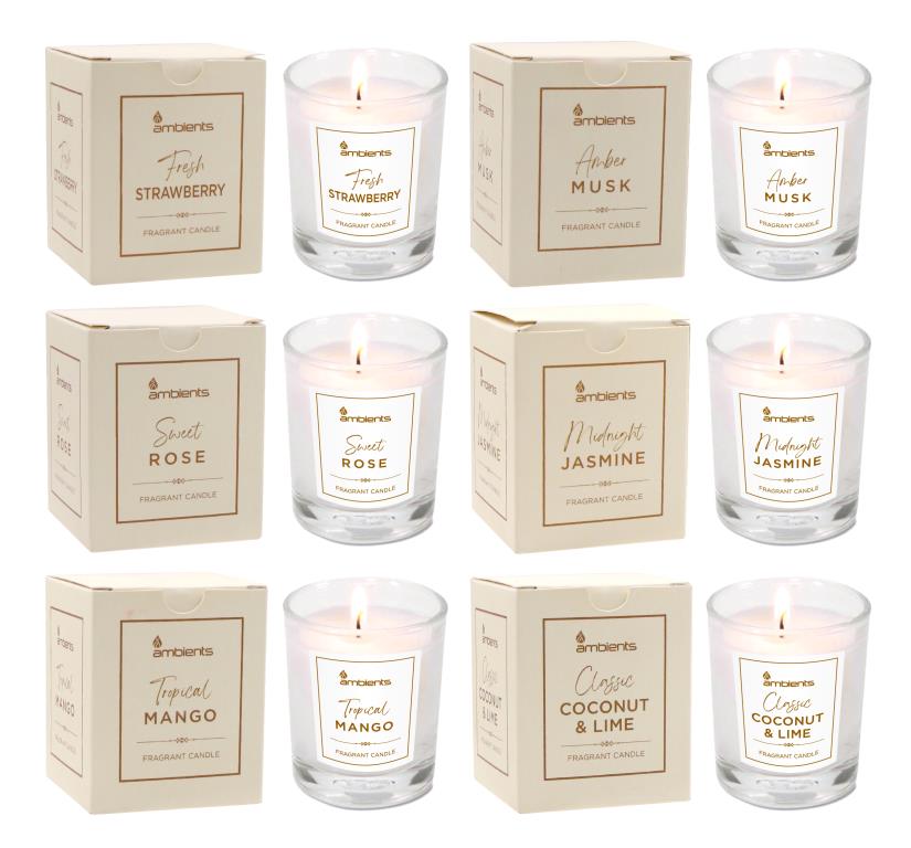 Scented Candle In Glass Jar - 6.2CM X 7.3CM