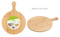 10" Series Bamboo Round Serving Tray W/ Handle