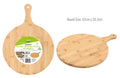 12" Series Bamboo Round Serving Tray W/ Handle