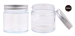 200ML Screw Top Glass Jar with Silver Lid