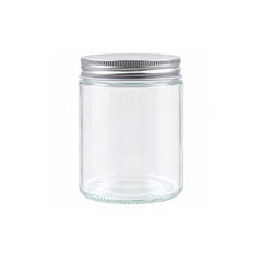 300ML Screw Top Glass Jar with Silver Lid