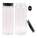 500ML Screw Top Glass Jar W/Black Lid (D)