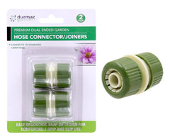 2PCE Garden Hose Dual Ended Connector/Joiners - Suit 12MM Hose (D)