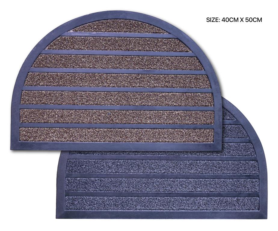 Outdoor Rubber Floor Mat - Half Round Series - 40CM X 50CM