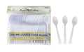 50PK Premium Re-usable Plastic Party Spoons